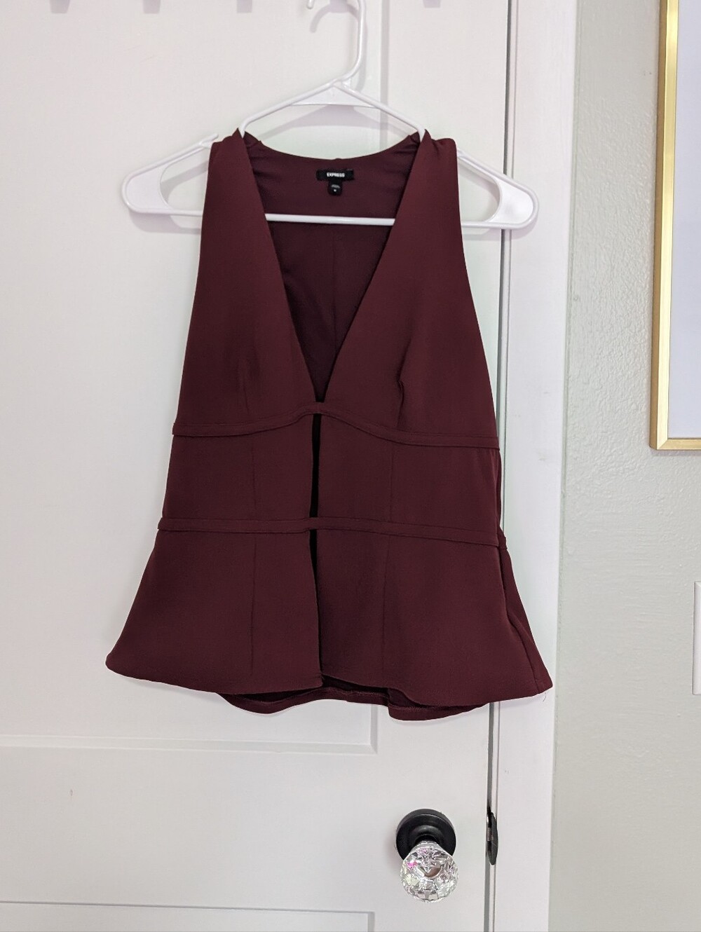 Express Women's Burgundy Top